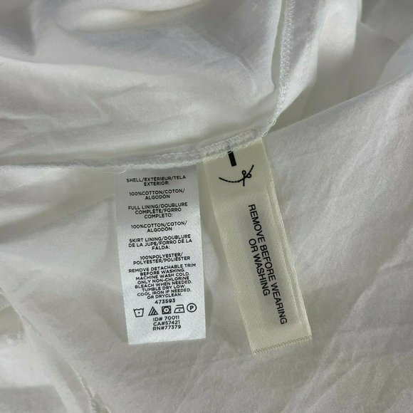 Ann Taylor Lace Belted Dress V-neck Lined Embroidered‎ Cotton Women 12 NWT $169 - Picture 10 of 14